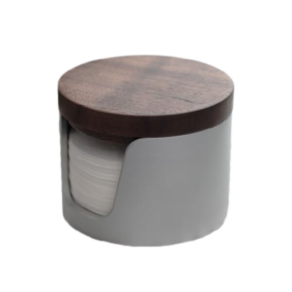 Aufbewahrungsbox für Papierfilter bis 64mm - Siebträger (Silber) Kaffeefilterspender, Espresso-Papierfilterhalter, Kaffeefilter-Aufbewahrungsbehälter, Siebträgerfilter- Aufbewahrungsbox